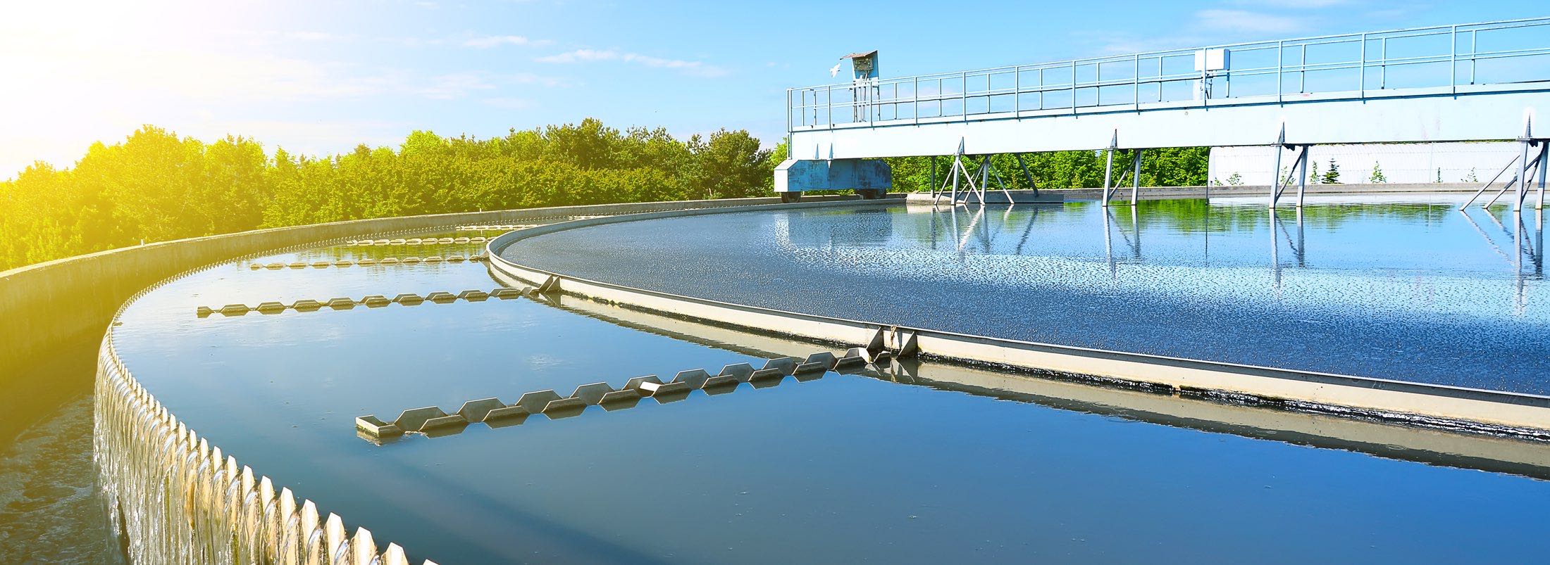 Modern urban wastewater treatment plant.